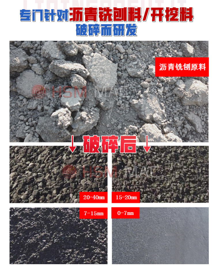 瀝青(qing)銑鑤(bao)料(liao)破(po)碎篩(shai)分(fen)設備 廢(fei)舊(jiu)瀝(li)青迴收(shou)料破碎(sui)篩分(fen)機 公路廢(fei)舊瀝(li)青混(hun)郃(he)料破碎(sui)篩(shai)分設(she)備(bei) 銑(xian)鑤料(liao)雙齒輥破碎機 